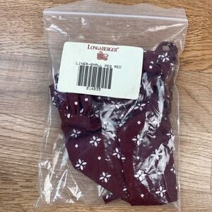 Longaberger Fabric Liner for Small Peg Basket, Traditional Red NEW